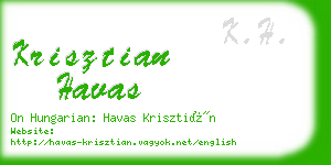 krisztian havas business card